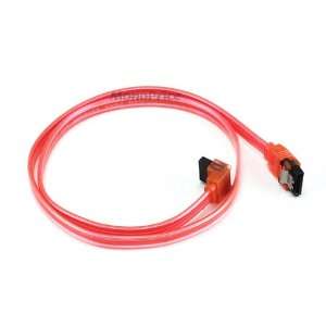 SATA2 Cables w/Locking Latch / UV RED   24 Inches (90 Degree to 180 