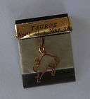 VINTAGE INTAGLIO GLASS ASTROLOGY LIBRA MOVING PENDANT items in REDS 