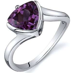  Trillion Cut Bypass Style 2.50 carats Alexandrite Ring in 