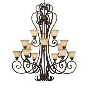  Golden Lighting 8063 15L BUS Heartwood 15 Light Chandelier 