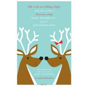 DEER ANTLERS HOLIDAY PARTY INVITATIONS