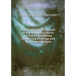  Public assistance : report,: United States.: Books