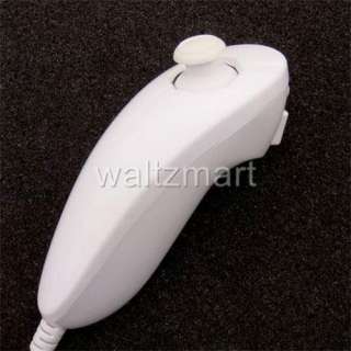 2x White Wired Nunchuk Nunchuck Game Controller Remote For Nintendo 