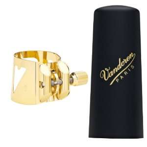 Vandoren Optimum Bari Sax Gold Gilded Ligature & Plastic Cap  