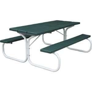 Leisure Time Injection Molded Picnic Table   72in., Hunter Green 