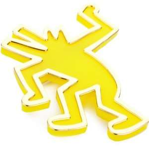  nOir Yellow Keith Haring Barking Dog Pin: Jewelry