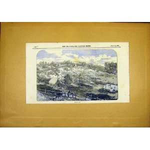  Barnet Fair Landscape Sketch Old Print 1849