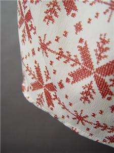 FAIR ISLE Pattern Nordic Folk Print Sleeveless Blouson Dress S  
