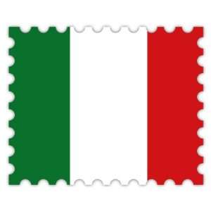 Italy Italia Italian flag postal stamp car bumper sticker decal 5 x 4 