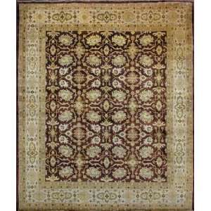  Palace Size Brown Ivory 12 X 15 Hand Knotted Oushak Wool 