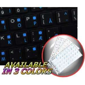  APPLE DANISH STICKER FOR KEYBOARD WITH BLUE LETTERING 