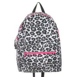   White Leopard with Hot Pink Accent Student Backpack: Everything Else