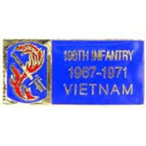  U.S. Army 198th Infantry Brigade Vietnam Pin 1 1/8 Arts 