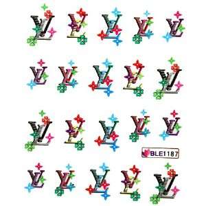 Miao Yun letter design LV nail decals water transfer decals nail 