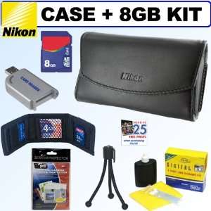  Nikon Genuine Leather Camera Case + 8GB Accessory Kit for Coolpix 