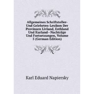   Kurland  NachtrÃ¤ge Und Fortsetzungen, Volume 5 (German Edition