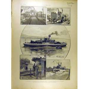  1901 Train Ferry Boat Messine Scylla French Print