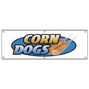  72 CORN DOG BANNER SIGN hot dogs trailer cart signs 