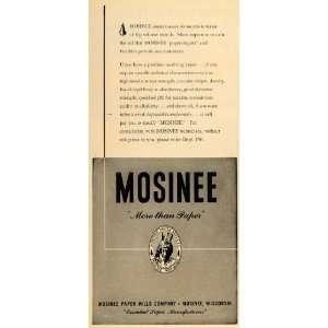  1950 Ad Mosinee Paper Mills Co. Manufacturer Sheet WI 