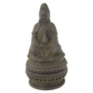  Ceramic Kwan (Kuan) Yin Statue Incense Holder