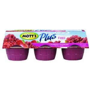 Motts Plus Apple Sauce, Cranberry Raspberry, 3.9 Ounce Cups (Pack of 