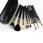 Pro Cosmetic Brush Makeup Set 12 PCs +1 Faux Leather Case 1 DustBag 