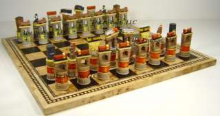 SANTA FE TRAIN Chess Set W 16 Wood Board NEW  