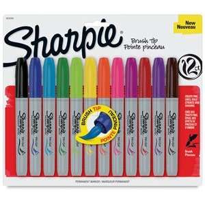  Sharpie Brush Tip Permanent Markers   Assorted Colors, Set 