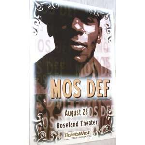   Mos Def Poster   Concert Flyer   The Ecstatic Tour 09