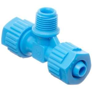  Polypropylene Compression Tube Fitting, Tee Adapter, Blue, 8 mm Tube 