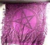 Pentagram Altar Tarot Cloth 18 Scarf Wicca witch goth  