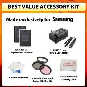  Total! + 110/220V 1 Hour Home & Car Charger + LCD Screen Protector + 3