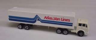 Semi Truck Cab n Trailer ATLAS VAN LINES Majorette 1:100 Diecast Toy 