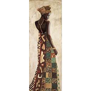  Jacques Leconte: 19W by 54H : Femme Africaine III CANVAS 