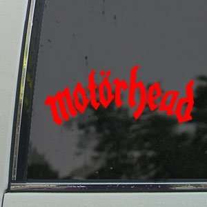  Motorhead Red Decal Lemmy Metal Rock Band Window Red 