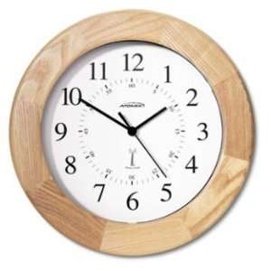    Chaney Instrument Oak Wood Atomic Clock 12 Home & Kitchen