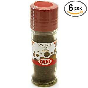 DANI Black Pepper With Grinder, 3.2 Ounce Plastic Container (Pack of 6 