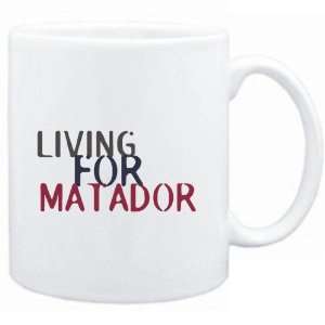  Mug White  living for Matador  Drinks