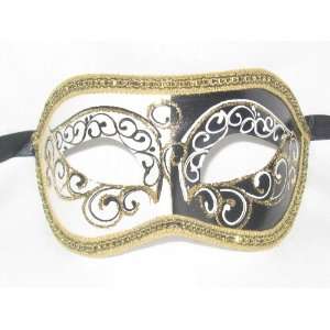  Black Colombina New Lillo Venetian Mask: Home & Kitchen