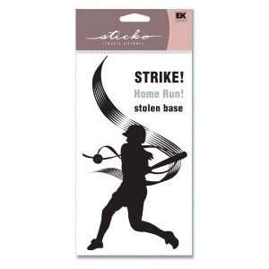  Silhouette Softball Scrapbook Stickers (SP00SLTT05) Arts 