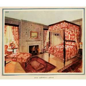   Bedroom Nantucket Interior Decoration Design   Original Color Print