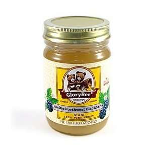 Raw Blackberry Honey GloryBee 18oz.  Grocery & Gourmet 
