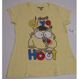  Tootsie Roll I Dont Give a Hoot YELLOW Girls T Shirt 