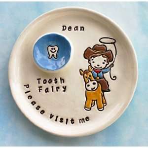  personalized cowboy tooth fairy plate