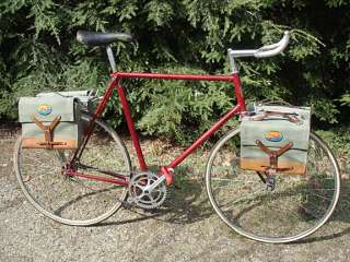 OYB Retro Bike Pannier    Vintage Leather & Canvas  