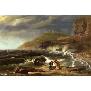  Hand Made Oil Reproduction   Thomas Birch   24 x 16 inches 