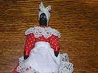 Vintage Small Handmade Black American Fabric Doll with 