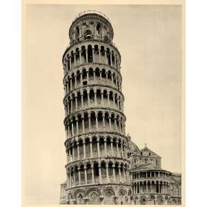  1943 Leaning Tower Pisa Italy Bell Tower Campanile 