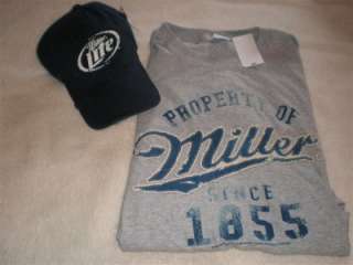 Miller LIte Hat and Shirt Combo XL brand new with Tags  