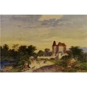  Vue des Environs de Paris by Louis Gabriel Moreau, 17 x 